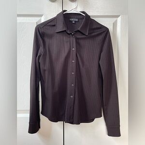 Modern Works Women's Button Down Black Shirt